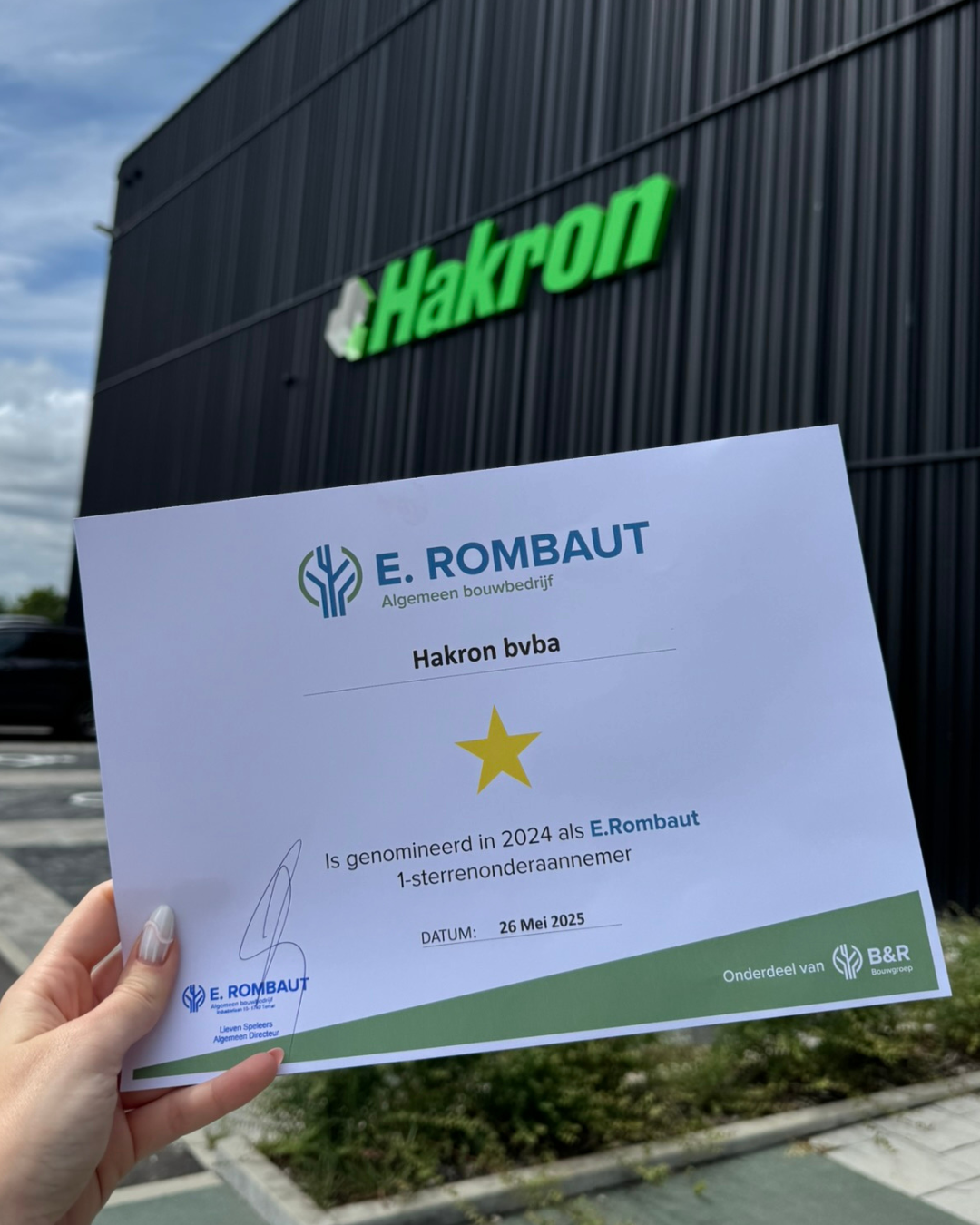 Image, Certificat 1 etoile E. Rombaut